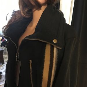 Women winter over coat with scarf